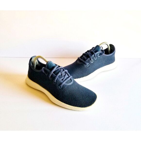 allbirds Shoes - ALLBIRDS Women's Tree Runners Sz 10 40.5 Blue White Soles Lace Up Sneakers